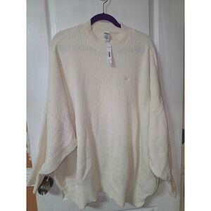 Victoria's Secret PINK oversized cream Chenille sweater pullover cozy